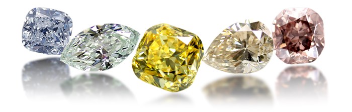 fancy colored earth mined and enhanced diamonds