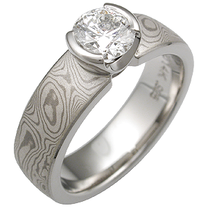 Palladium engagement ring mountings