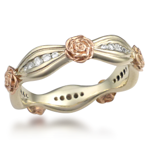 Flower wedding bands