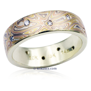 Flush Stones in Wedding Band