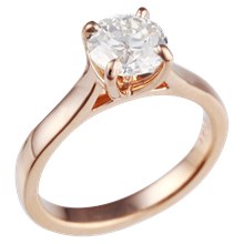 Rose Gold Round Cut Solitaire