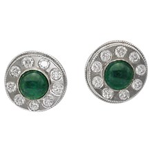 Spoke Earrings with Emeralds