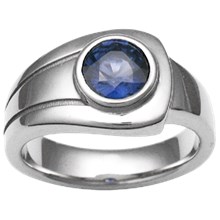 Modern Embrace Engagement Ring - top view