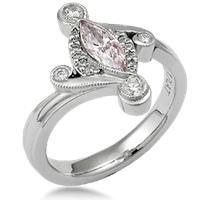 Fancy Pink Diamond Engagement Ring