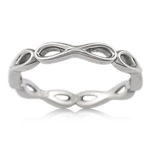 Simple Infinity Wedding Band - top view