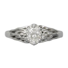 Tree of Life Engagement Ring - top view