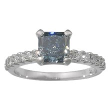 Pave Prong Engagement Ring - top view