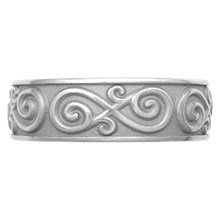Eternity Symbol Contemporary Infinity Wedding Band - top view