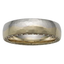 Sun and Moon Wedding Band - top view