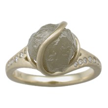 Diamond Orbit Engagement Ring - top view