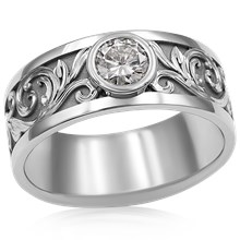 Western Floral Engagement Ring