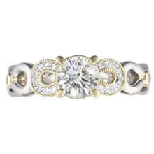 Pave Infinity Engagement Ring - top view