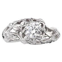 Goddess Wreath Engagement Ring - top view