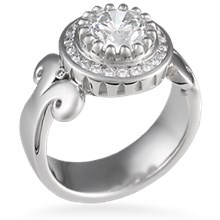 Modern Queen of One Engagement Ring