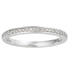 Short Pave Channel Wedding Band - top view