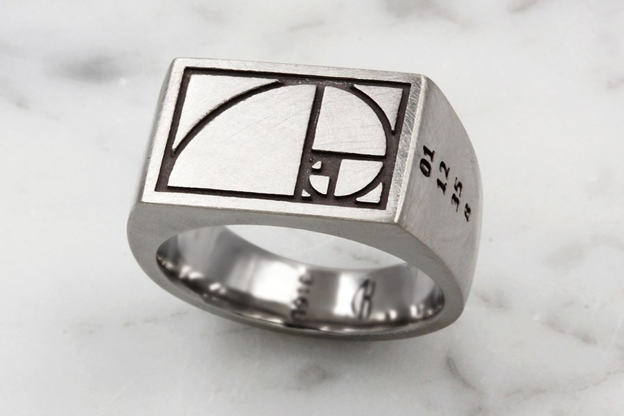 Fibonacci Signet Ring