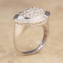 White Gold & Diamond Pave Marquise Ring