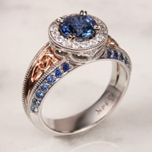 Sapphire Vintage Celtic Knot Engagement Ring