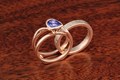 Pearl Swirl Scaffold Engagement Ring Set