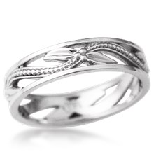 Leaves and Berries Wedding Band