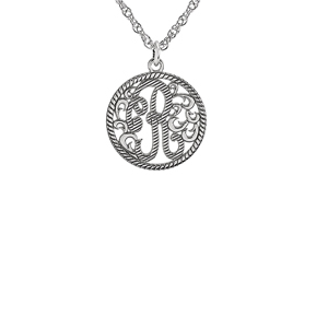 single letter monogram necklace