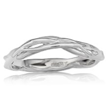 Contoured Embracing Branch Wedding Band - top view