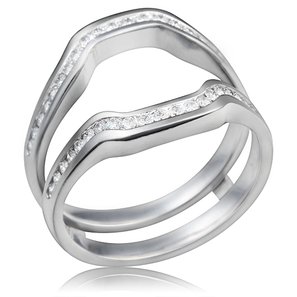 Plain Sterling Silver Metal Ring Guard Enhancer 