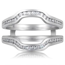 Custom Ring Enhancer With Diamond Channel - top view