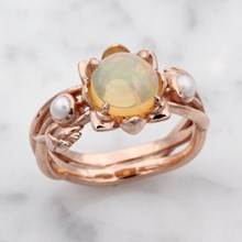 
Lotus Flower Engagement Ring