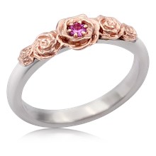 Five Rose Engagement Ring
