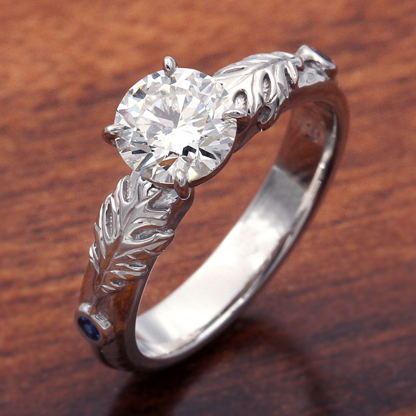 oak leaf engagement ring