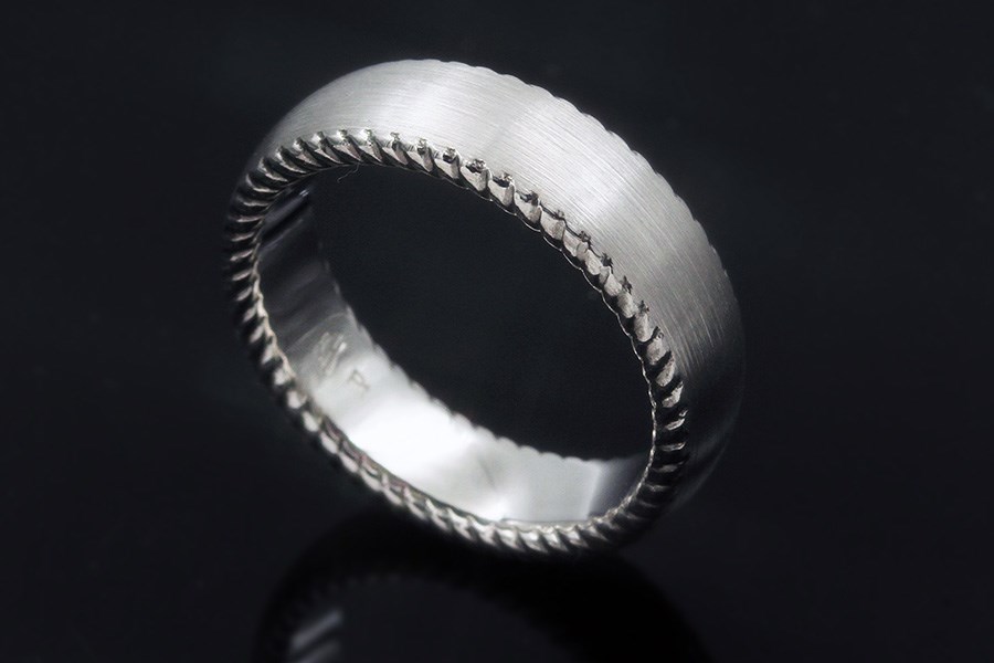 Contemporary Rope Wedding Band