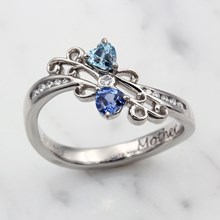 Two Hearts Mother's Ring