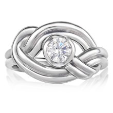Climber's Knot Engagement Ring - top view