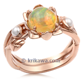 Lotus Bud Engagement Ring
