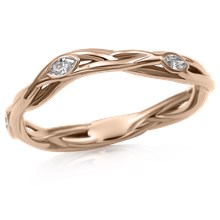 Embracing Branch Leaf Wedding Band