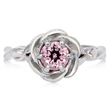 Twisted Rose Engagement Ring - top view