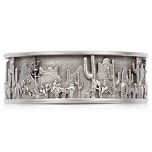Southwest Lovers Wedding Band - top view