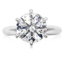 Ultimate Solitaire Engagement Ring - top view