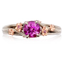 Plum Blossom Engagement Ring - top view