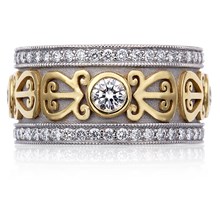Luxury Symbol Of Love Wedding Band - top view