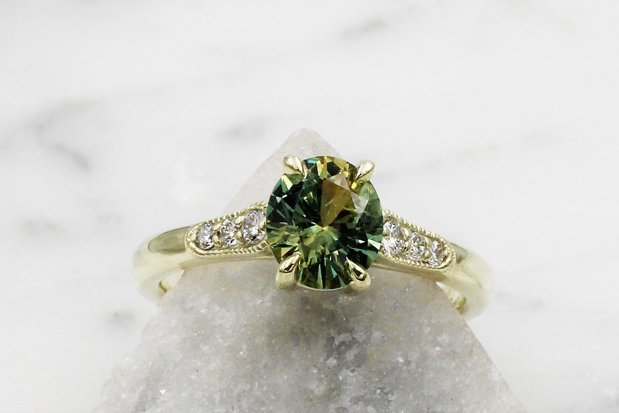 Petite Vintage Cathedral Engagement Ring