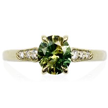 Petite Vintage Cathedral Engagement Ring - top view