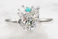 Petite Mélange Cluster Engagement Ring