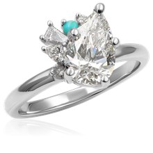 Petite Mélange Cluster Engagement Ring