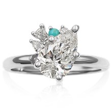 Petite Mélange Cluster Engagement Ring - top view