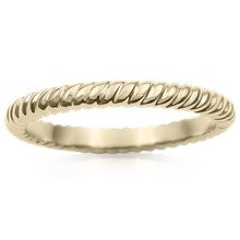 Spiral Twist Wedding Band - top view