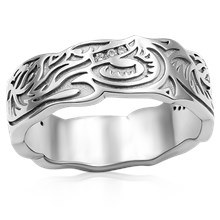 Tribal Tattoo Wedding Band