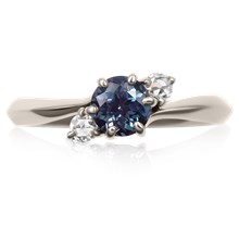 Petite Tapered Solitaire Engagement Ring - top view