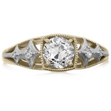 Fantasy Renaissance Solitaire Engagement Ring - top view